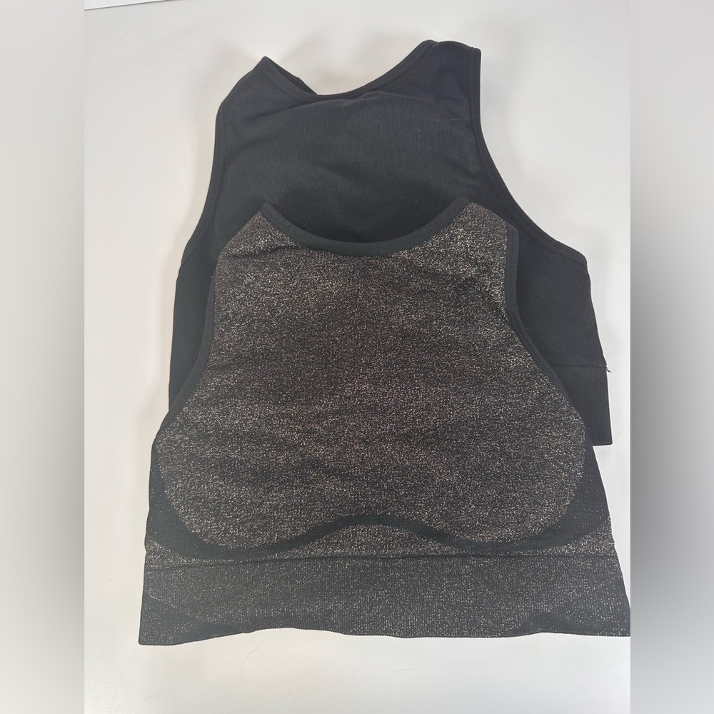Black and Gray Sleeveless Top